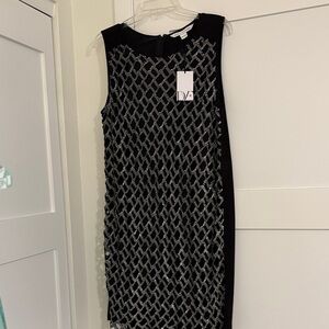 DVF DRESS W/ SEQUIN OVERLAY